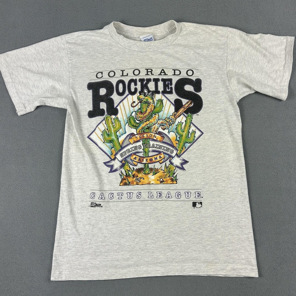 Vintage Colorado Rockies Shirt Mens Medium‎ MLB Baseball Cactus League Salem 90s